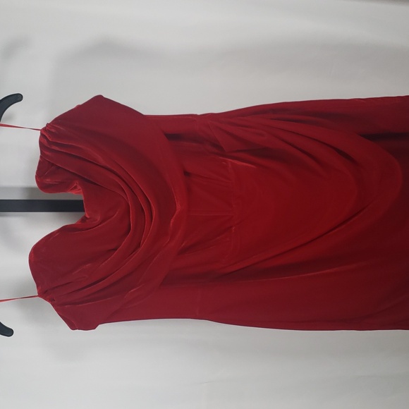 Bardot Red Claudette Strapless Stretch Velvet Mini Dress SZ XXL - NWT - Picture 6 of 13